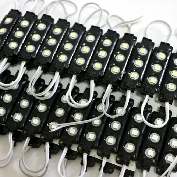 وحدات LED الأسود RGB 10ft =  حقن ABS البلاستيك 5050 SMD LED الوحداتات 3LEDS / 1.2W LED الإضاءة الخلفية