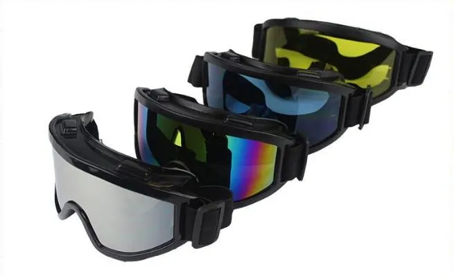 Lans PC de lunettes de ski à vent avec des verres à sable de sable TPU Frame TPU Sports Tactical Air Flow Lighly Ski Goggles Colors Disponue1535097