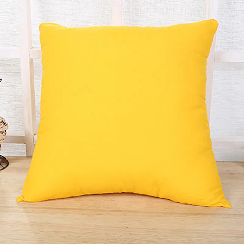 45 * 45CM Home Sofa Throw Pillowcase Pure Color Polyester White Pillow Cover Cushion Cover Decor Pillow Case Blank christmas Decor Gift