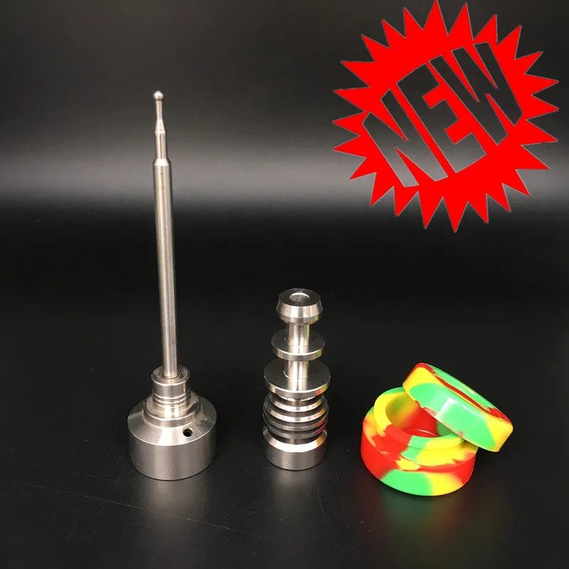 Bong Tool Set 10/14/18mm Male and Female Gr2 Domeless Titanium Nail Carb Cap Dabber Slicone Jar Glass Bong Water Pipes