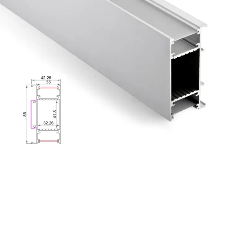 50 x 1m sets / partij muur washer aluminium LED-profiel en platte H-type LED ALU-kanaal voor de muur op en neer lamp