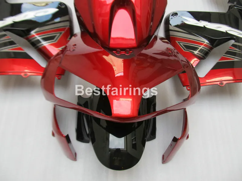 Carene stampate ad iniezione Honda CBR600RR 03 04 kit carenatura rosso vino nero CBR600RR 2003 2004 RT15