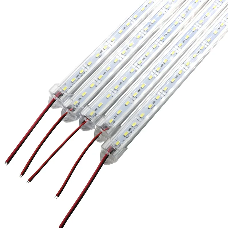 Супер яркий жесткий жесткий бар свет DC12V 36 72 led SMD 5630/5730 алюминиевый сплав светодиодные полосы света для шкафа LED с крышкой