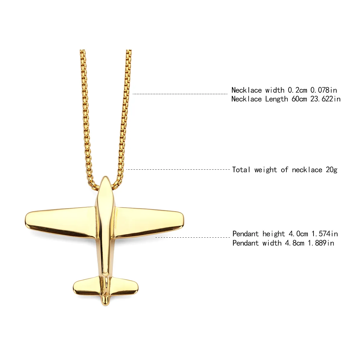 الذهب الفولاذ المقاوم للصدأ قلادة الطائرات قلادة فريدة من نوعها اسم مخصص طائرة قلادة قلادة للمجوهرات الرجال النساء