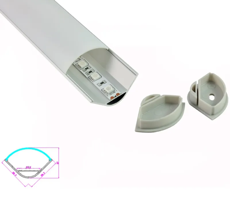 60 Degree Beam Corner LED Aluminum Profile Channel for LED Strip ...