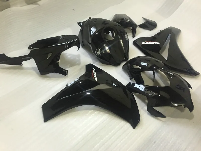 Injecção kit de plástico ABS moldado carenagem para Honda CBR1000RR 2008-2011 carenagens preto brilhante definido CBR1000RR 08 09 10 11 OT24