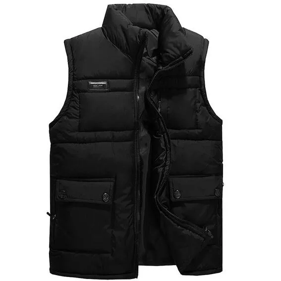 Vente en gros - Vente en gros pas cher 2017 nouveau l'hiver pour gilet en coton de loisirs pour hommes d'âge moyen et âgés