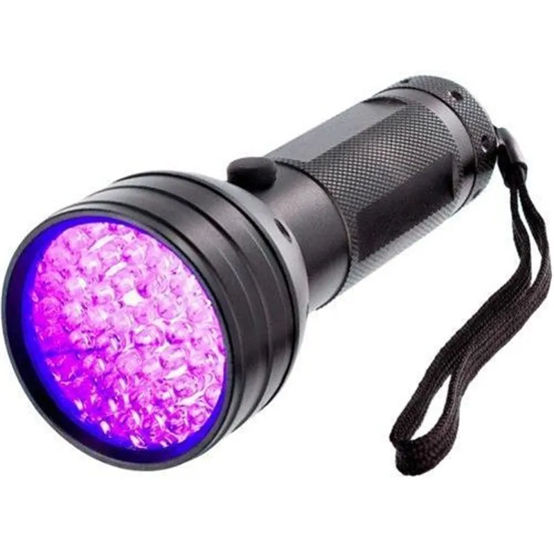 51LED UV ULTRAVIOLET LED懐中電灯バイオレットブラックライトブラックライトトーチ395NMアルミニウムシェルUVトーチミニライト5966950