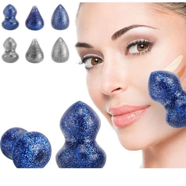 3D 실리콘 화장품 퍼프 반짝이 메이크업 스폰지 BB 크림 액체 파운데이션 완벽한 얼굴 파우더 퍼프 얼굴 미용 도구