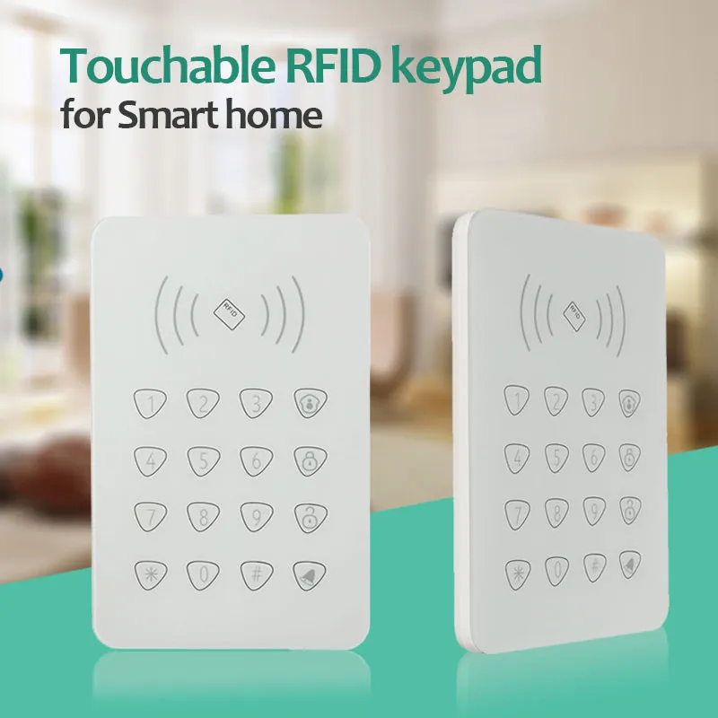 Freeshipping touchable RFID-knappsats för smart hem WIFI GSM-larm, Extern RemoteControl Lösenord Knappsats för G90B G90E Smart Home Alarm Syst