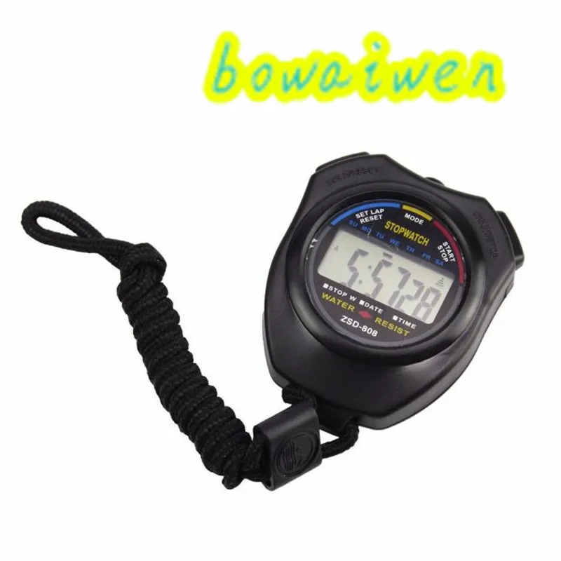 Großhandel Bowaiwen #0057 Wasserdichte Digital LCD Stoppuhr Chronograph  Timer Zähler Sport Alarm Von 14,58 €