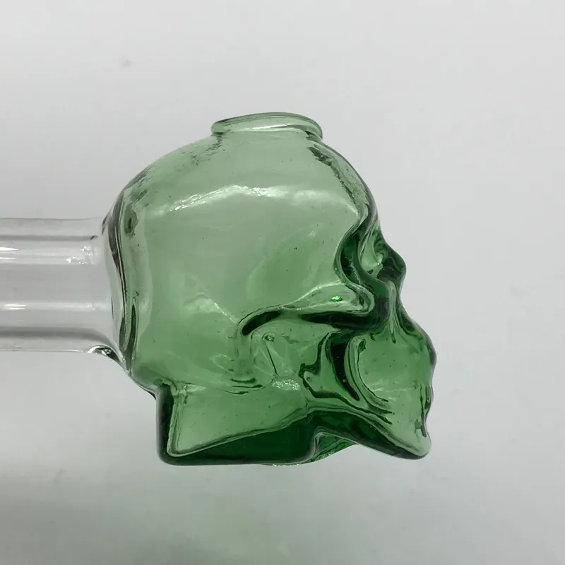 Glass Oil Burner Pipe For Water Bongs Smoking 5.5 Inches Colorful Pyrex Glass Skull Oil Burner Water Hand Pipes Bongs Dab Rigs