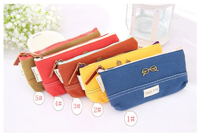 DHLCreative Small Universe Pen Stationery Bag Women Korte canvas cosmetische tassen potloodkast