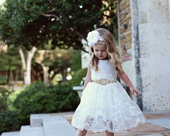 2019 NEW Halloween Easter Birthday Flower Girl Dress, Rustic Lace Flower Girl Dress, baby lace dress, , Toddler Dresses, Country Dres