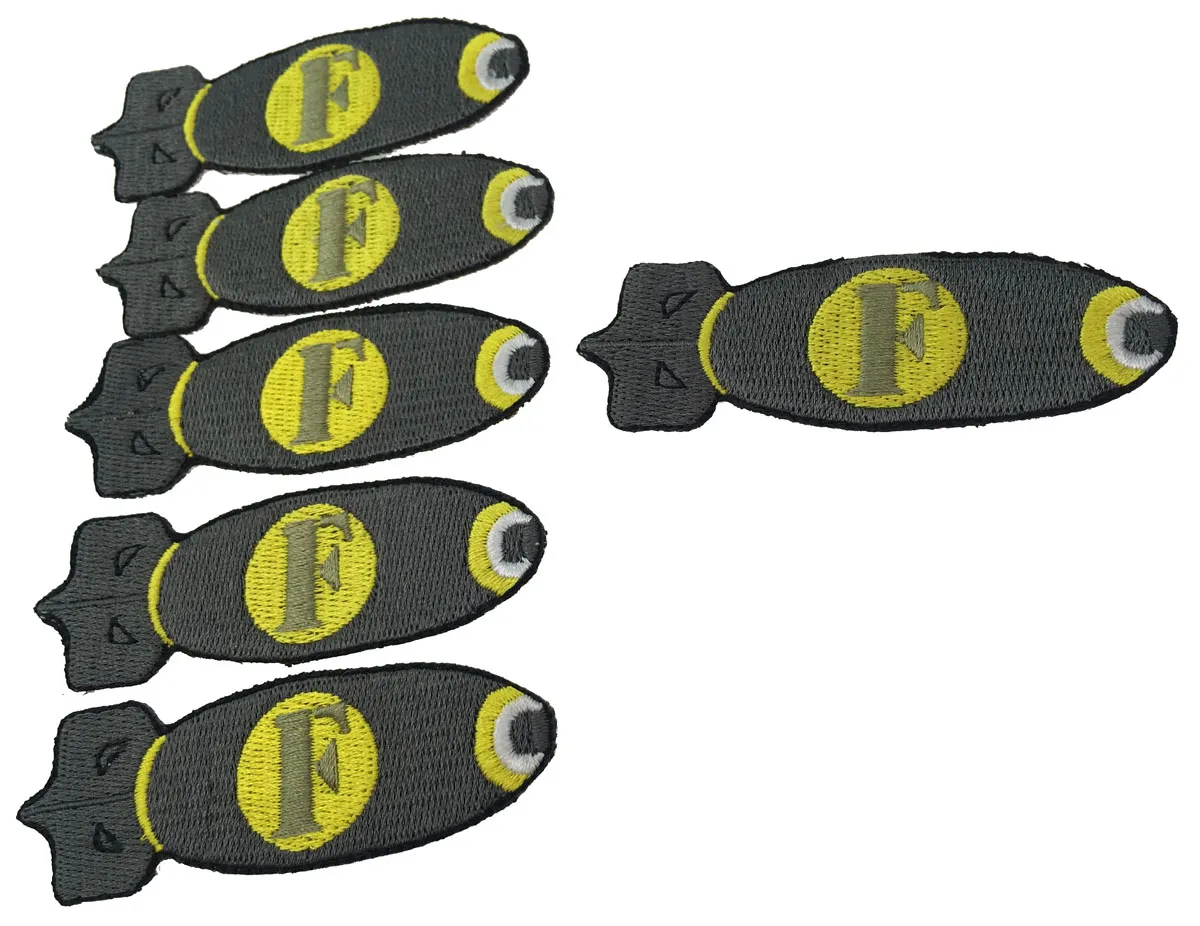 卸売f爆弾の士気軍事刺繍パッチアイアンハット、ユニフォーム、シャツバックパックグリーンG075送料無料