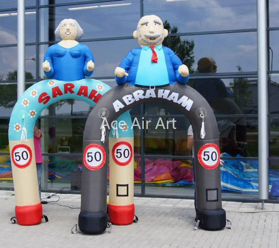 Custom Made Inflatable Abraham And Sarah Character Arch For 50 Party Yard Decoration