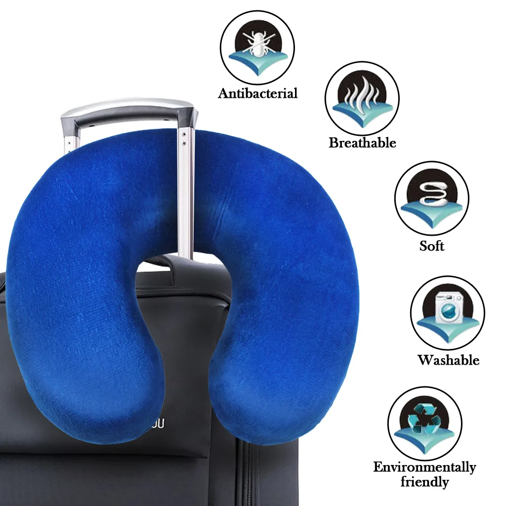 Pęczka terapeutyczna Pianka poduszka z mikrofibra Poduszka najlepiej dla szyi i głowy U Kształtowany samochód Home Office Outdoor Travel Turystyka Piilow