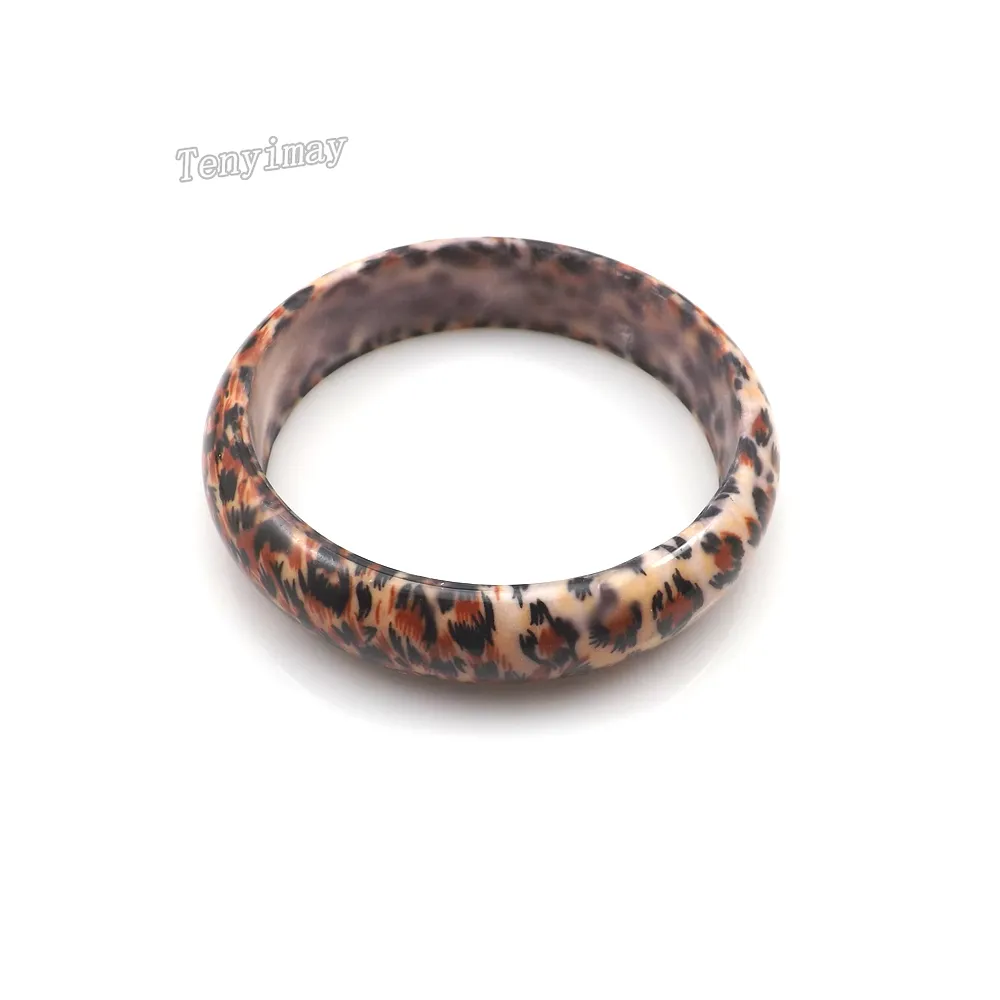 Wholesale Acrylic Leopard Bangles Fit Promotion 