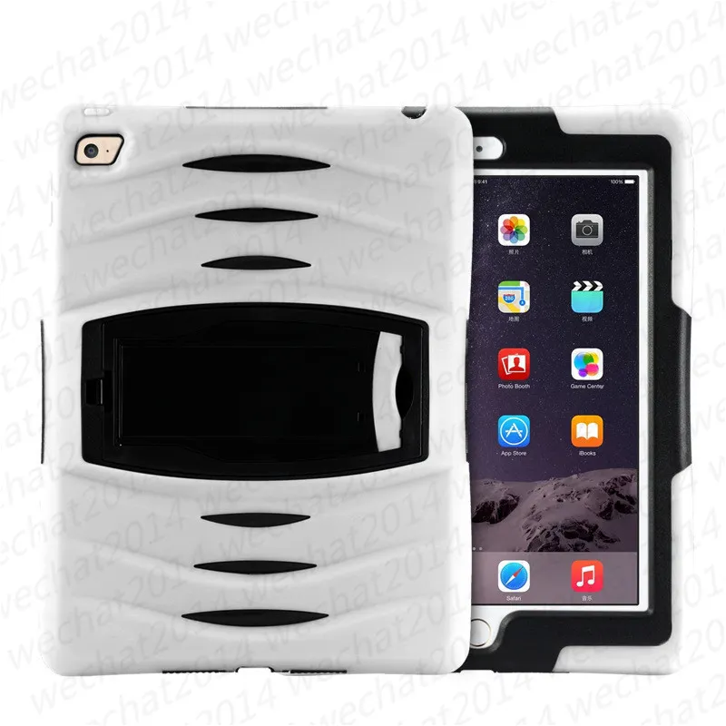 2 in 1 robot hybrid Hey Duty Duty Duty Dust Shock Wave PC Silicon con coperchio del supporto iPad 2 3 4 Air 2 GRATIS DHL