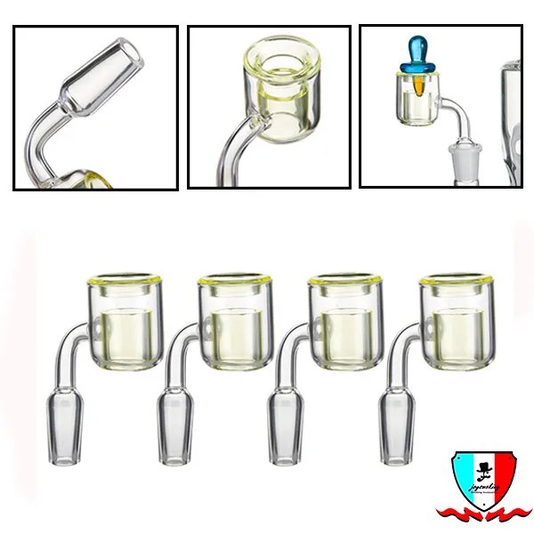 Quarzo limone colorato Thermal P Banger Accessori per fumatori per unghie 6 dimensioni Chiodi per tubi di acqua in vetro Dab Oil Rigs Bong