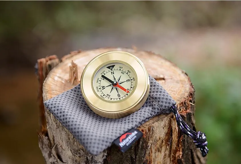 NH Traditional Compass Copper Metal Shell Direction Guide Antique Camping Hiking Round9206004