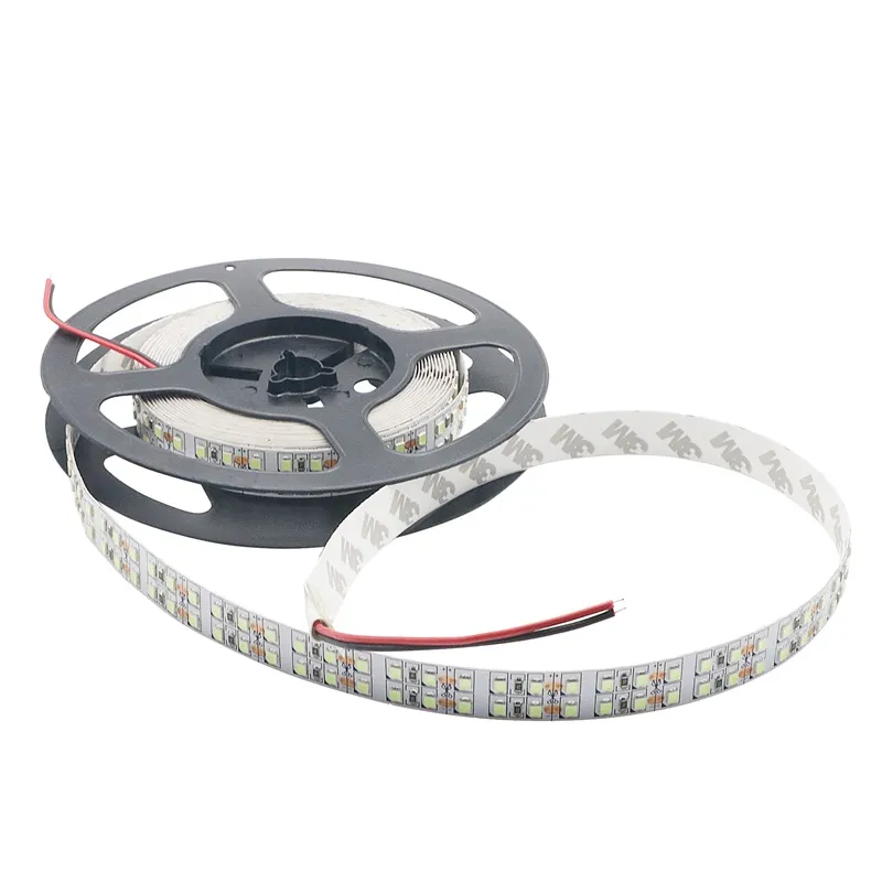 Buz Mavi 240 LED / M LED Şerit 2835 DC12V 1200 LEDS IP20 Su Geçirmez Esnek LED Işık Çift Sıralı SMD2835 LED Şerit 5 m / grup