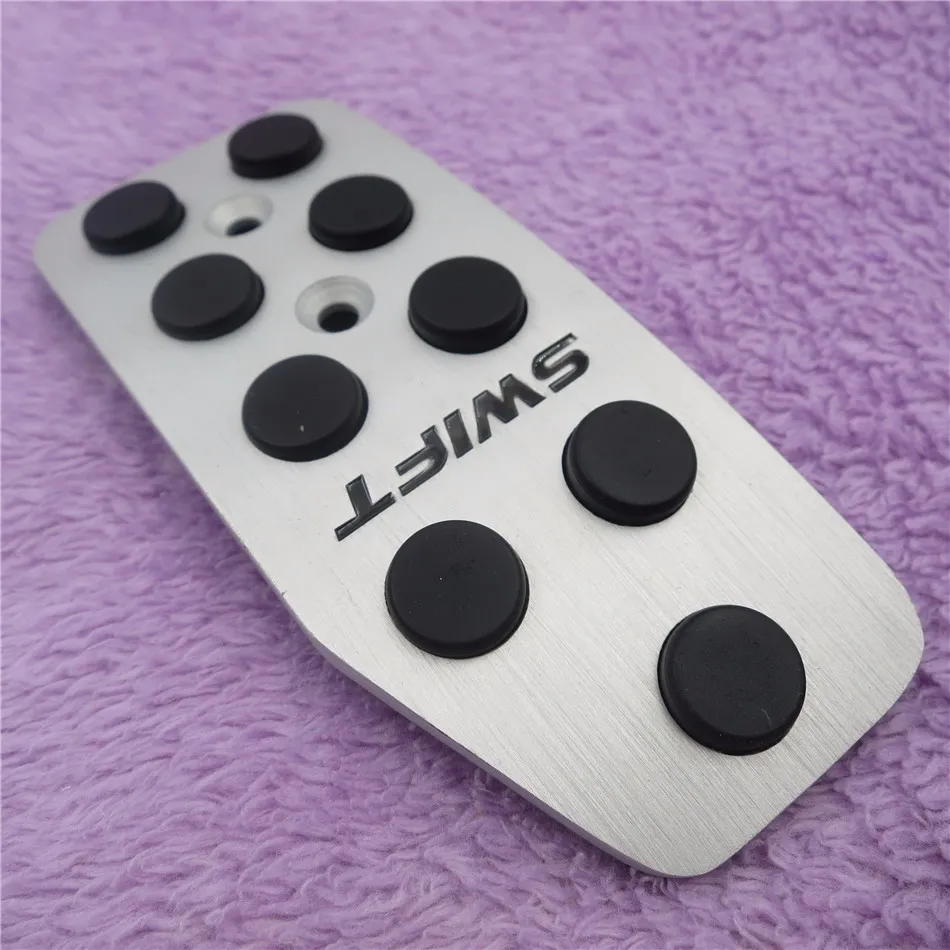 Car Accessories For Suzuki Swift 2006-2012 New Sport Aluminium Foot Pedal Rest Plate Speed MT AT Plate pads covers Styling2640