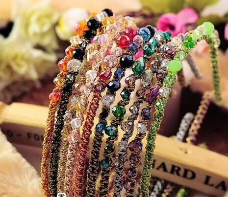 Mode Bohemian Style Women's Crystal Head Hoop Hairpin Headband Hair Clip Tillbehör Flickor Hår Ornament Mode Hårband Tillbehör