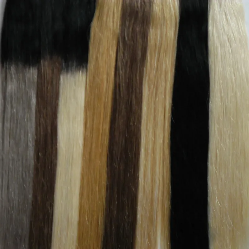 #27 #1 #60 #1b/gray #1b/8 #1b/ Tape In Human Hair Extensions Blonde brazilian hair Natural Straight Ombre Virgin Remy Hair 100g