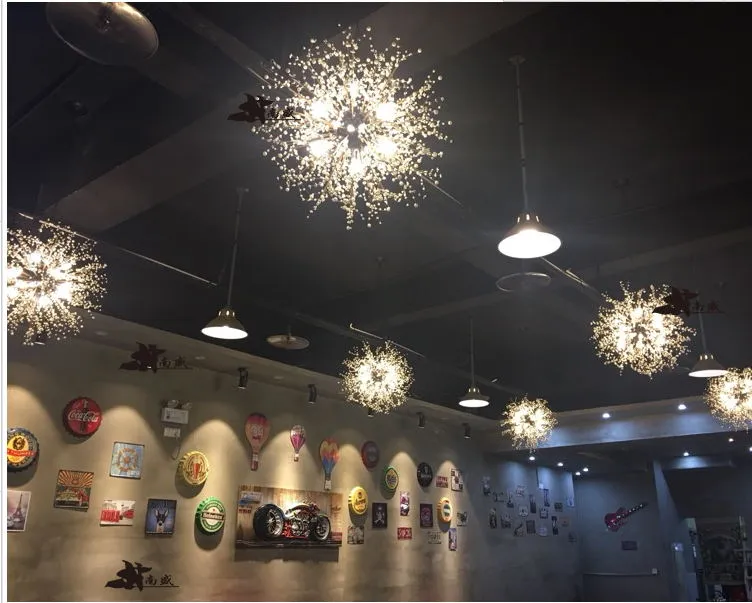 Estilo Europeu Estilo Sala de estar Decoração de Arte Moderna Candelabro Estilo Nórdico Estrelas Projetado LED Pingente Lâmpadas para Shop Hotel Lobby Decor