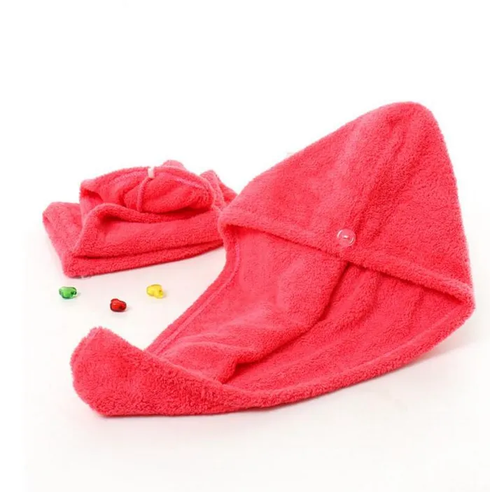 Microfiber Quick Dry Shower Hair Caps towel Magic Super Absorbent DryHairTowel Drying Turban Wrap Hat Spa Bathing Cap YW140-WLL