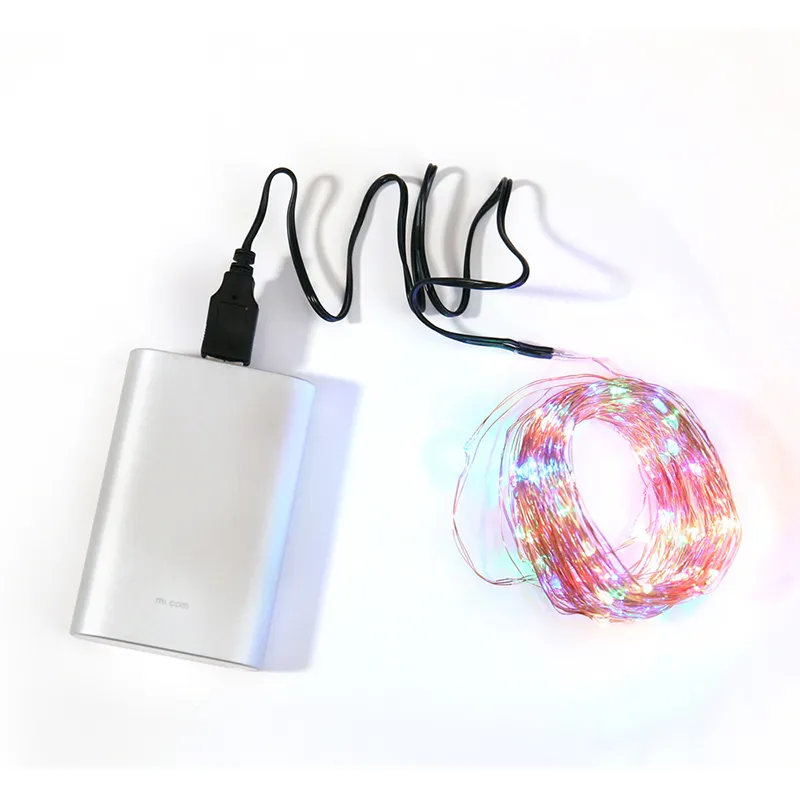 copper string wire 5M 50led 10M 100LEDS copper fairy xmas party holiday decoration USB 5V operated IP66 waterproof led string