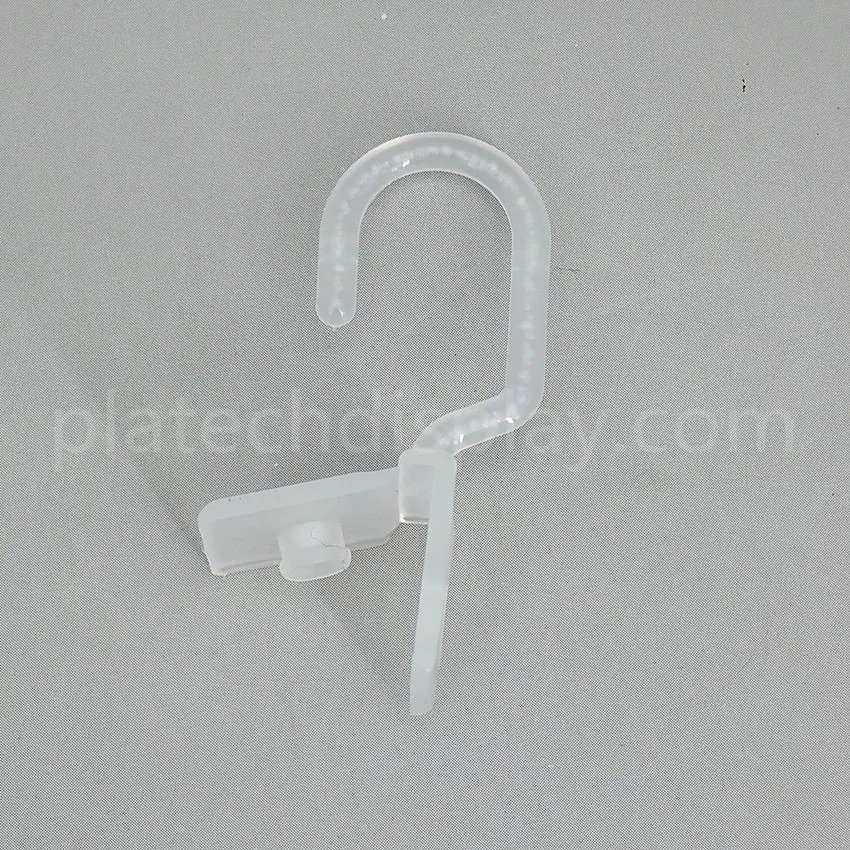 Plastik Asılı Askı Toka Hooks Özel Temizle PVC Korumalı Kapak Film Süpermarket Mağazalar Için Promosyon 100 adet