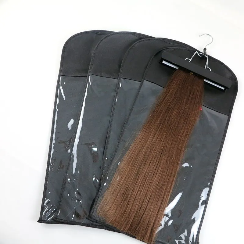 Hair extensions Packing bag Dustproof package bag with hanger for clip hair human hair weft Professinal hair tools