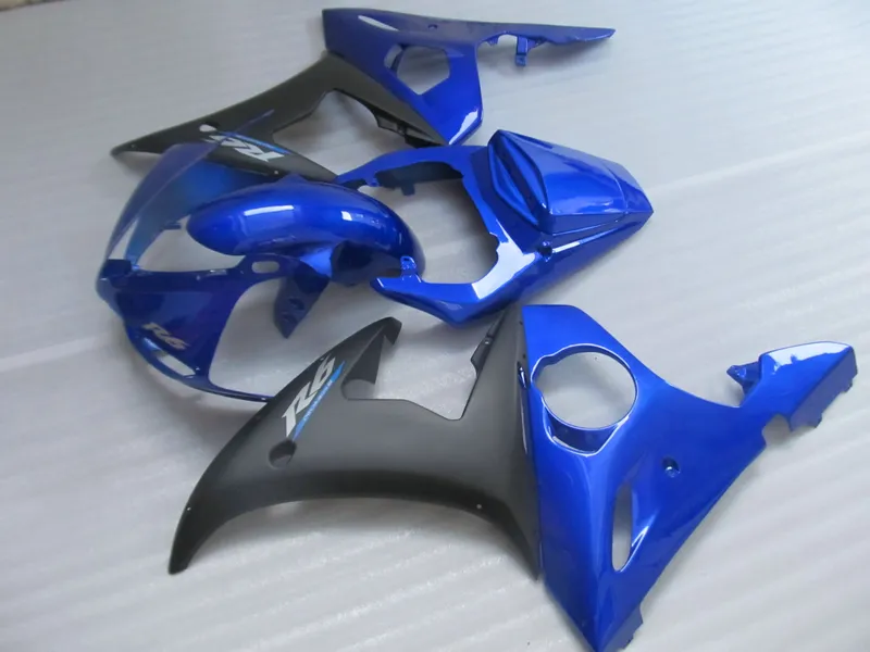 Yamaha YZF R6 03 04 05를위한 차체 페어링 키트 파란색 검정 페어링 세트 YZF R6 2003-2005 OT11
