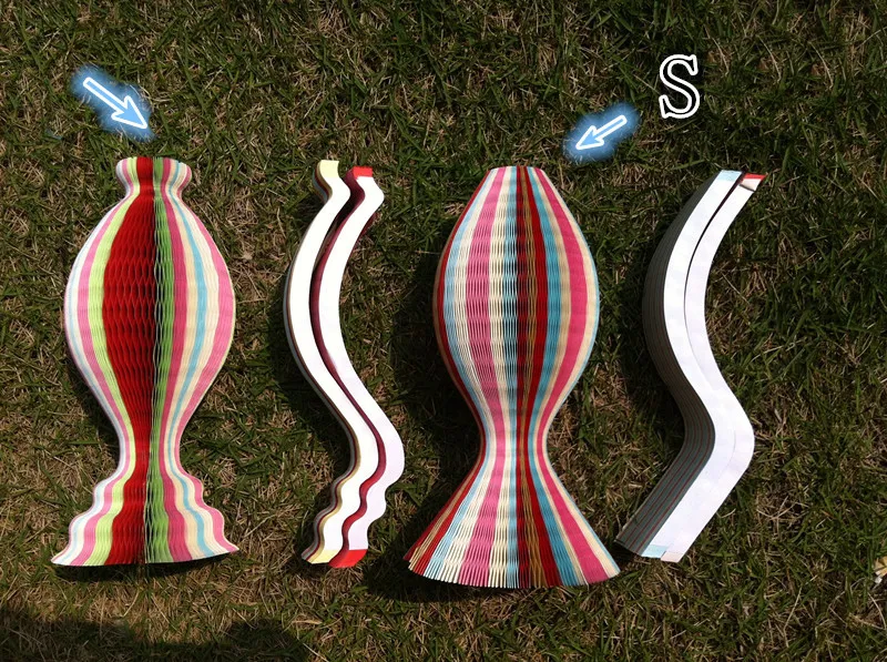 Summer fashion vase paper cap S shape and with the top wave shape variety of colors optional mixed color