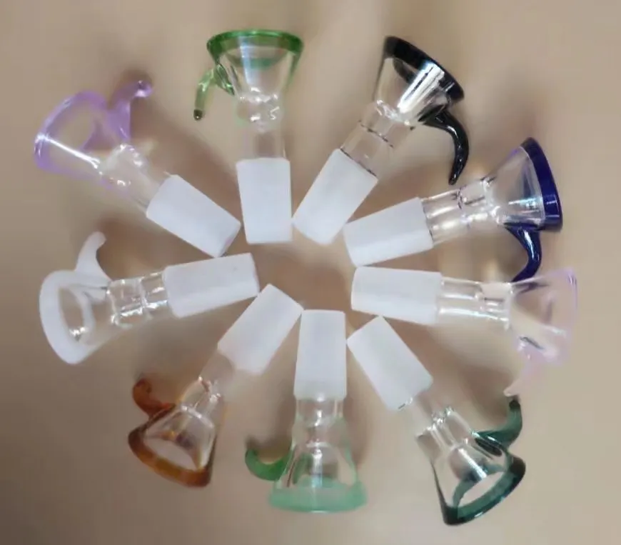 Accessoires pour bangs en verre avec adaptateur pour parapluie de pulvérisation, Pipes à fumer en verre colorées mini multicolores Pipes à main