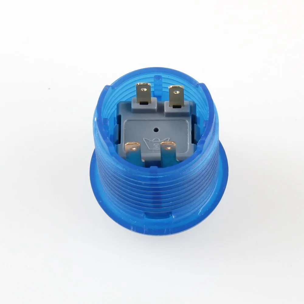 New DC + 5 V LED 24mm parafuso Transparência Iluminado Push Button Microfone Embutido para Arcade Acessórios / peças Da Máquina