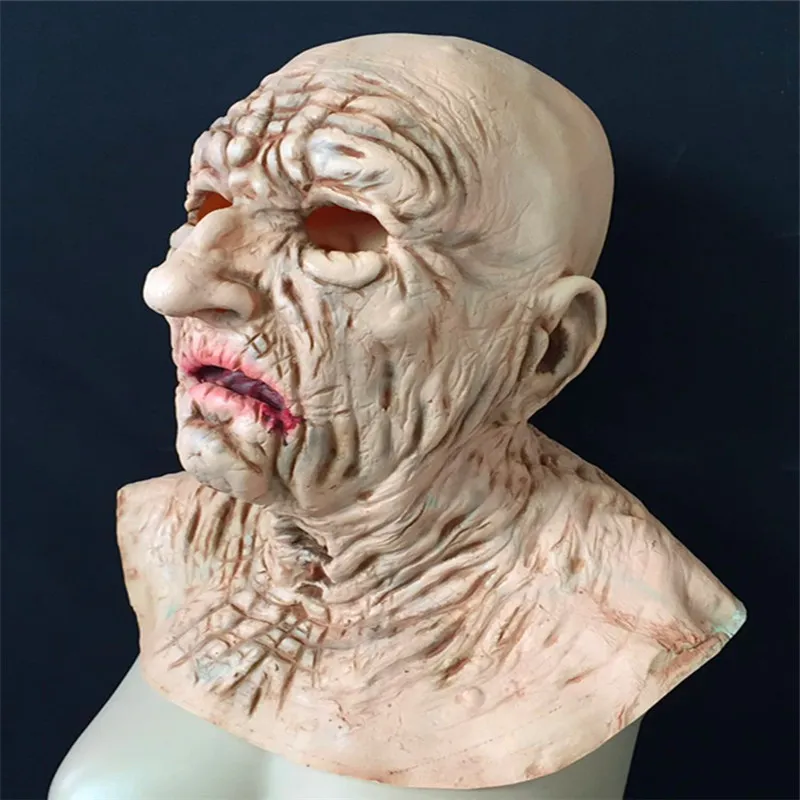 Neue Halloween-Blut-Schädel-Maske aus Latex, gruselige Perücken, Spukhaus, Zombies, Horror-Dekoration, Rippenmuskel, Teufel, Terror, Masken, Vampir, kostenloser Versand