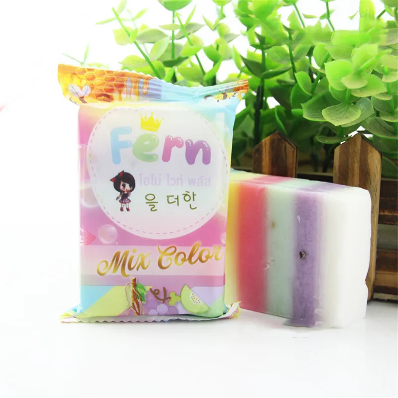 Fern white plus soap Mix color Rainbow soap with smell fruit soap Free Shipping