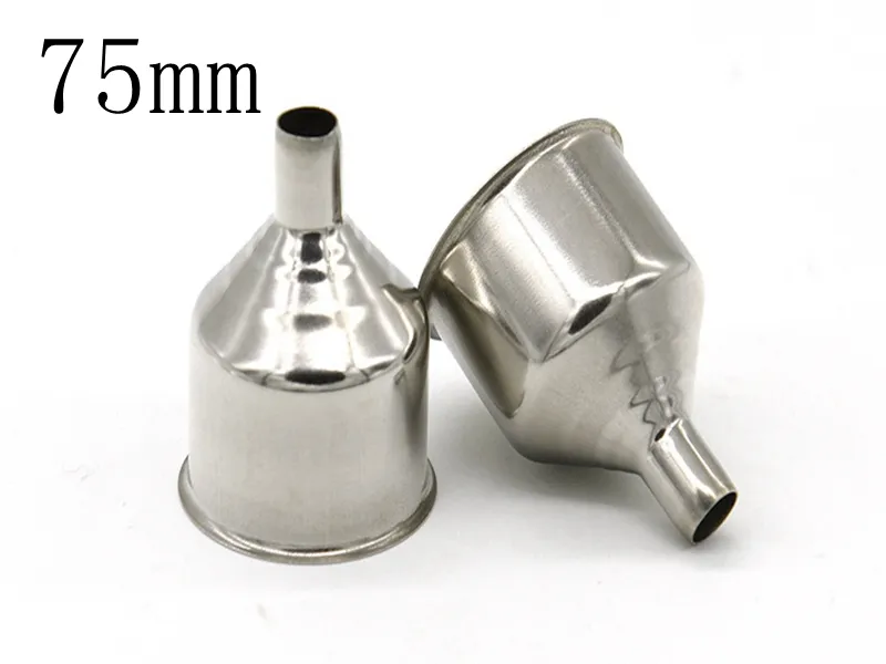 Fast shipping 75mm Stainless Steel Funnel Wide Mouth Wine Oil Funnel Convenient Kitchen Tool