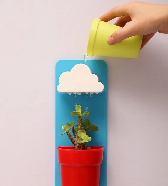 Nouveauté un joli Pot de pluie mural nuage pot de fleur en gros 50 pièces