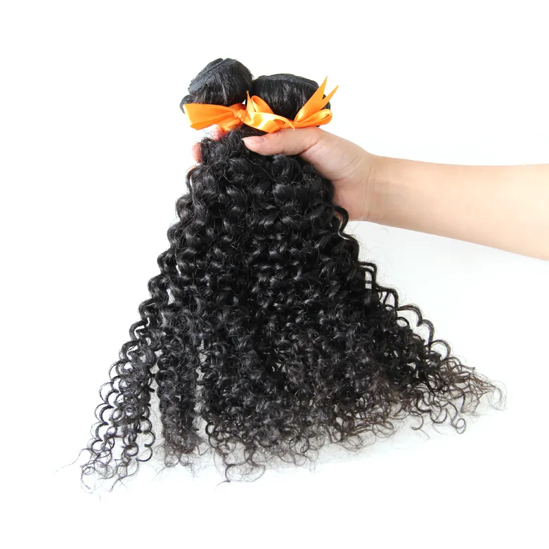 Unprocessed curly weave human hair bundles 200g kinky curly virgin hair Natural Black brazilian curly virgin hair ,No shedding,tangle free