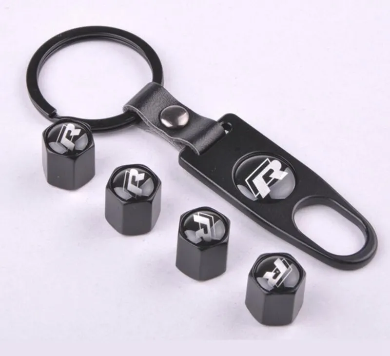 Stainless Steel Tire Stem Caps Autozone With R Line GTI Logo Wrench
