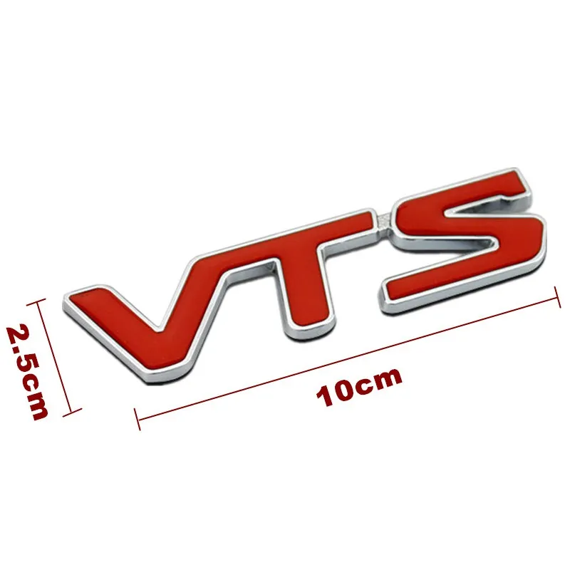 VTS Auto Badge Embleem 3D Logo Sticker voor Citroen C2 C3 C4 Quatre Saxo Xsara Elysee Quatre Triomphe Jimny 1.6 16V VTR Red Silver Color