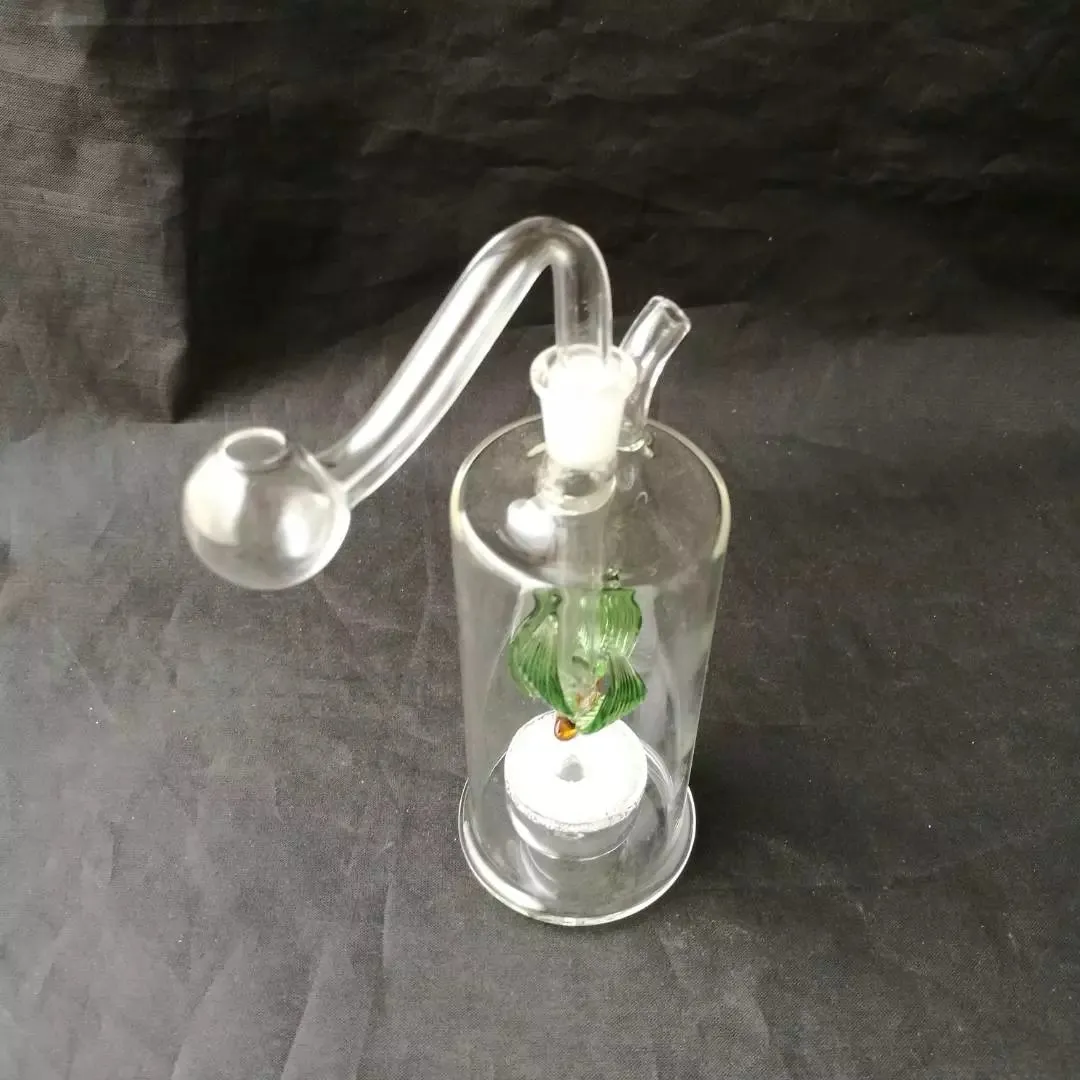 Accessoires de bangs en verre de narguilé vert, pipes à fumer en verre, mini-tuyaux à main multi-couleurs colorés, meilleures pipes en verre à la cuillère