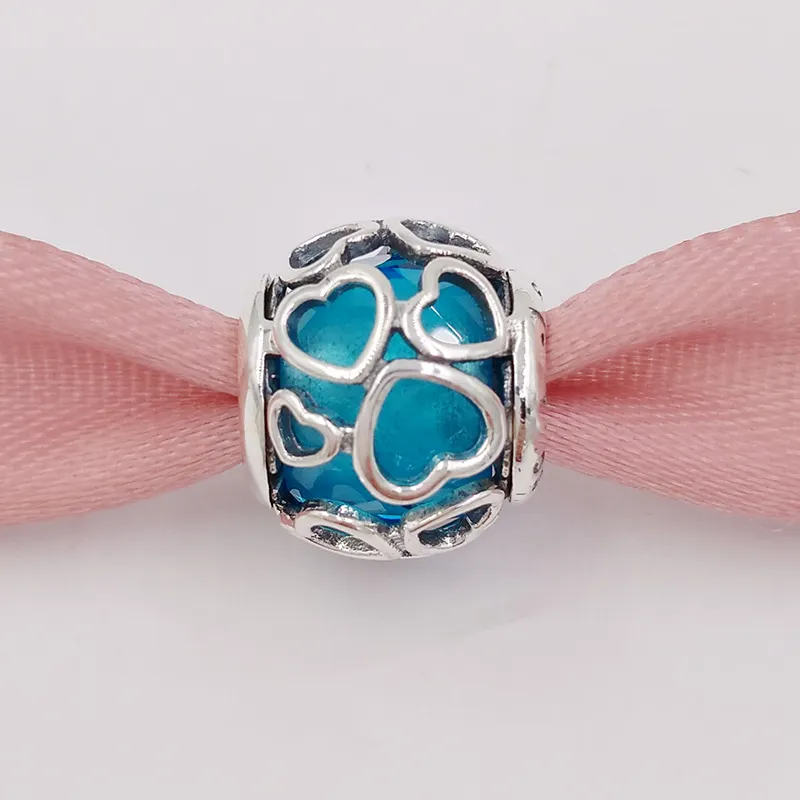 Andy Jewel 925 Silber Perlen Opalescent Encased In Love Charm Passend für europäische Pandora-Schmuckarmbänder Halskette zur Schmuckherstellung 792036NOW