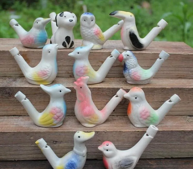 new arrival water bird whistle clay bird ceramic Glazed bird whistle-peacock Birds 