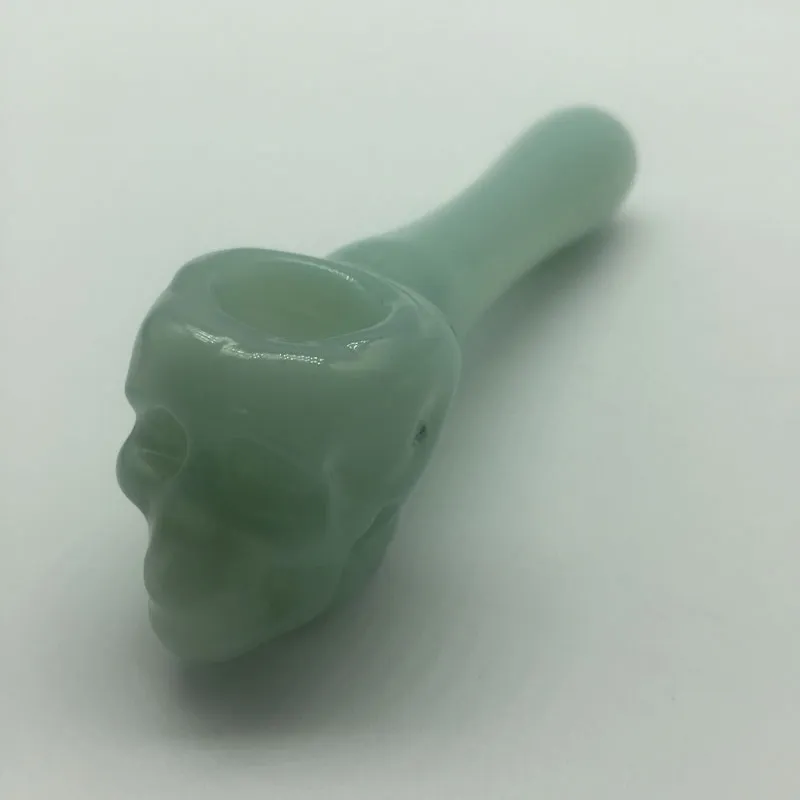 Glass Oil Burner Pipes For Smoking 4 Inches Glass Handle Pipes Colorful Pyrex Skull Glass Oil Burner Water Hand Pipe