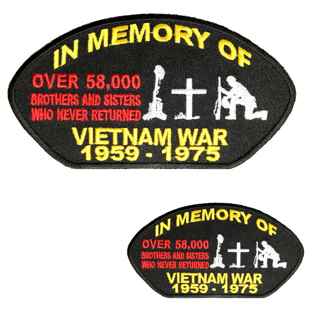 Personnalisé à la mémoire du Vietnam Cap Patch Badge personnalisé fer sur ou couture veste support ou poitrine taille 221G